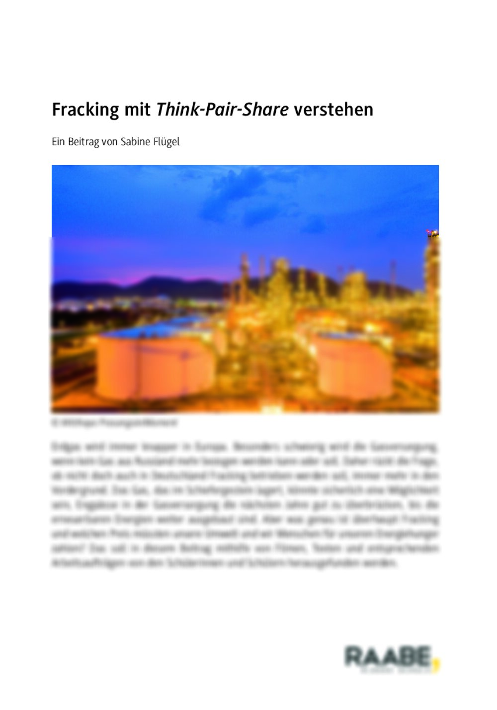 Fracking mit Think-Pair-Share verstehen - Seite 1