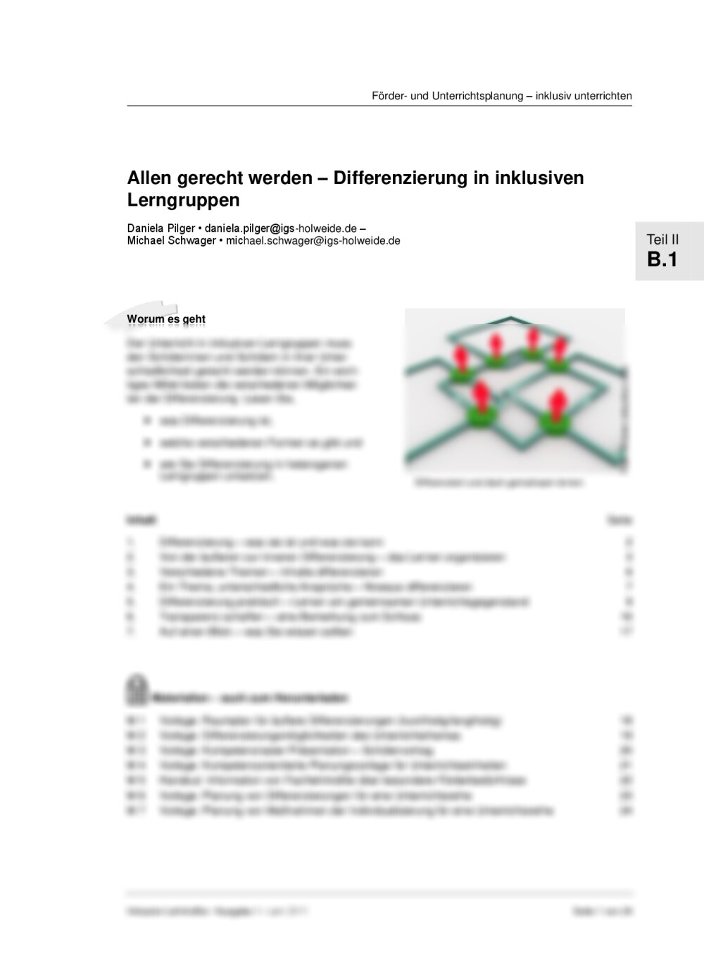 Differenzierung in inklusiven Lerngruppen - Seite 1