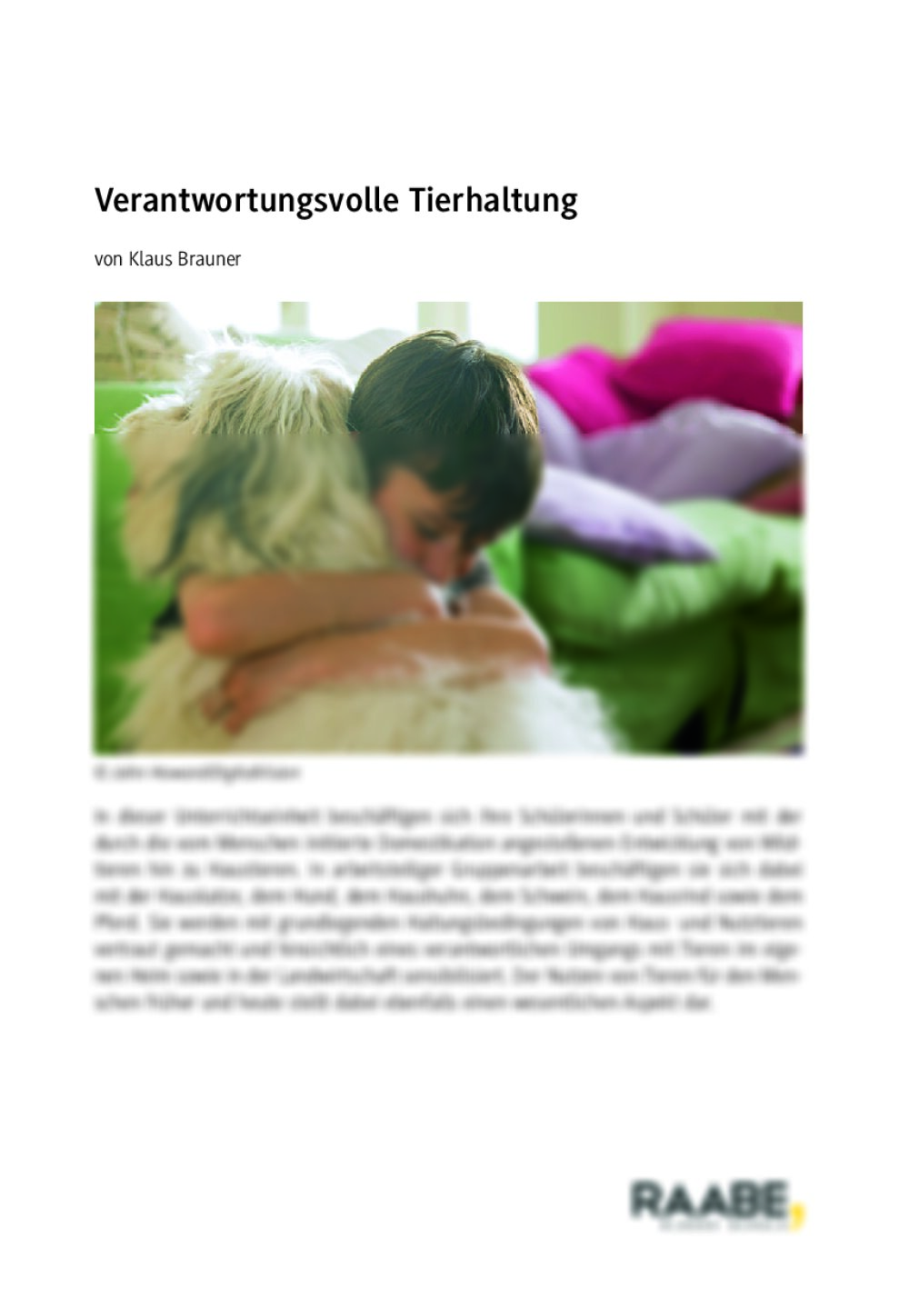 Verantwortungsvolle Tierhaltung - Seite 1