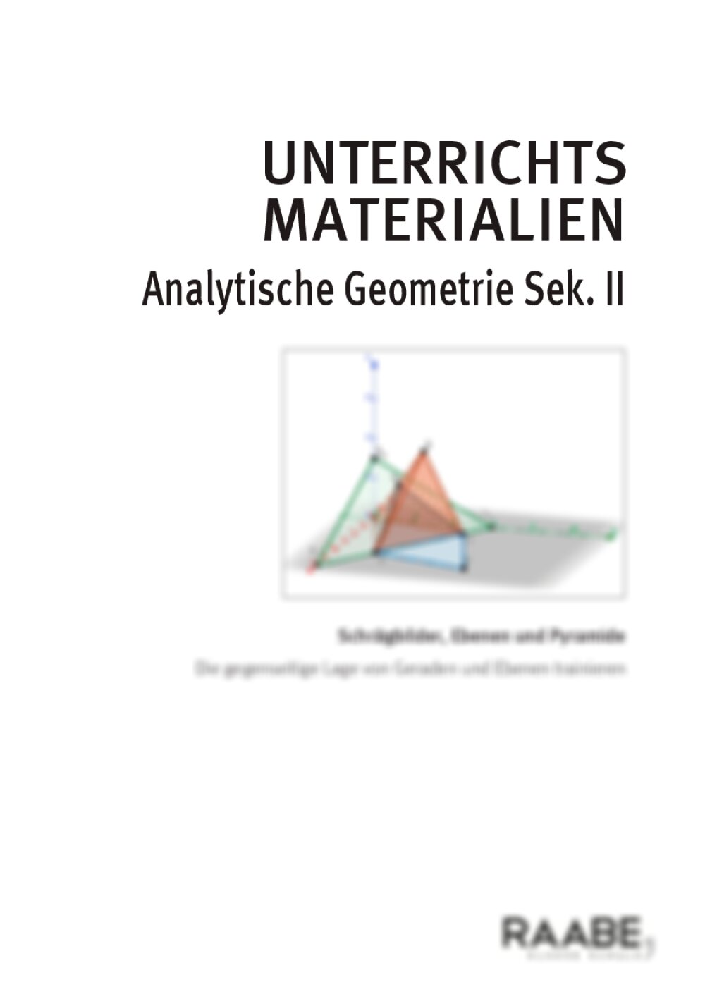 Schrägbilder, Ebenen und Pyramide - Seite 1