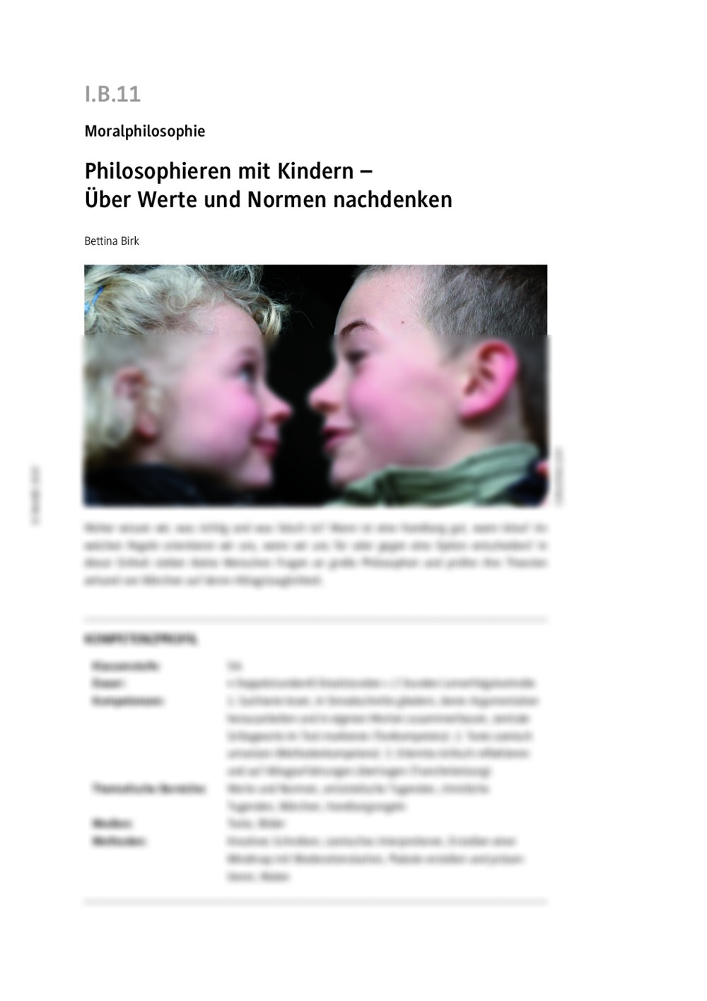 Philosophieren mit Kindern - Seite 1