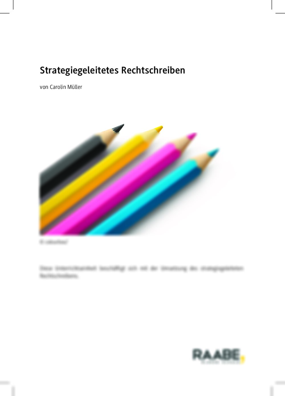 Strategiegeleitetes Rechtschreiben - Seite 1