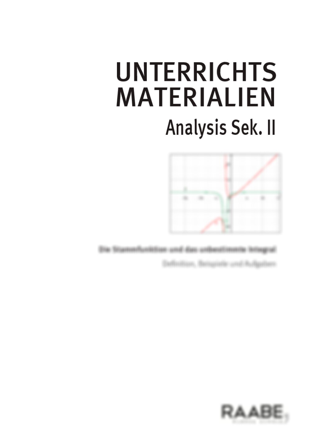 Die Stammfunktion und das unbestimmte Integral - Seite 1