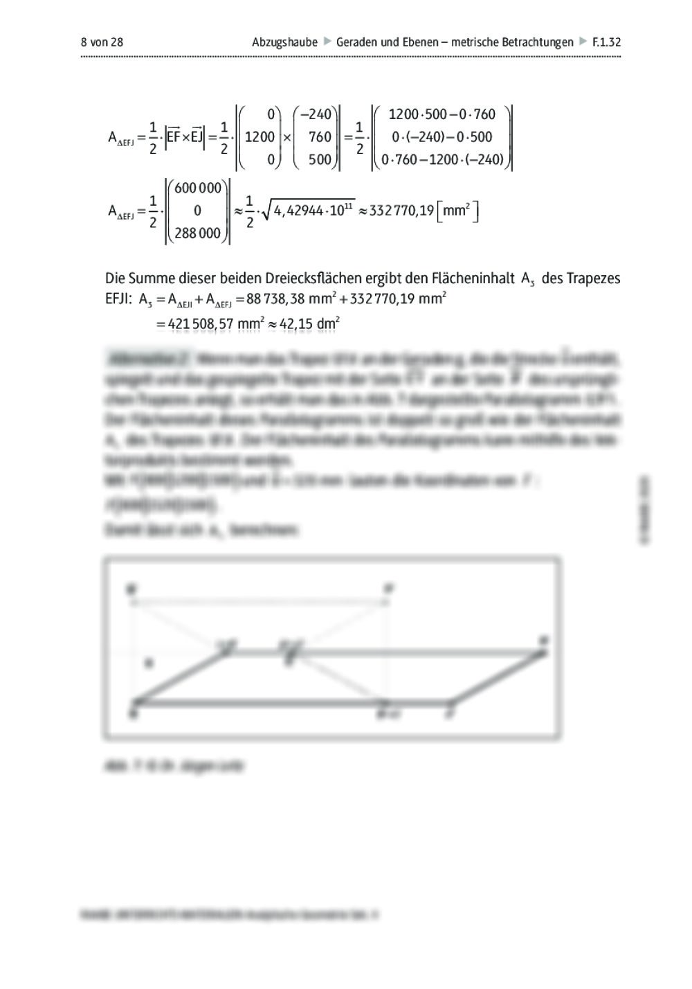 Elementargeometrische Anwendungsaufgabe Zur Vektorrechnung | RAAbits Online