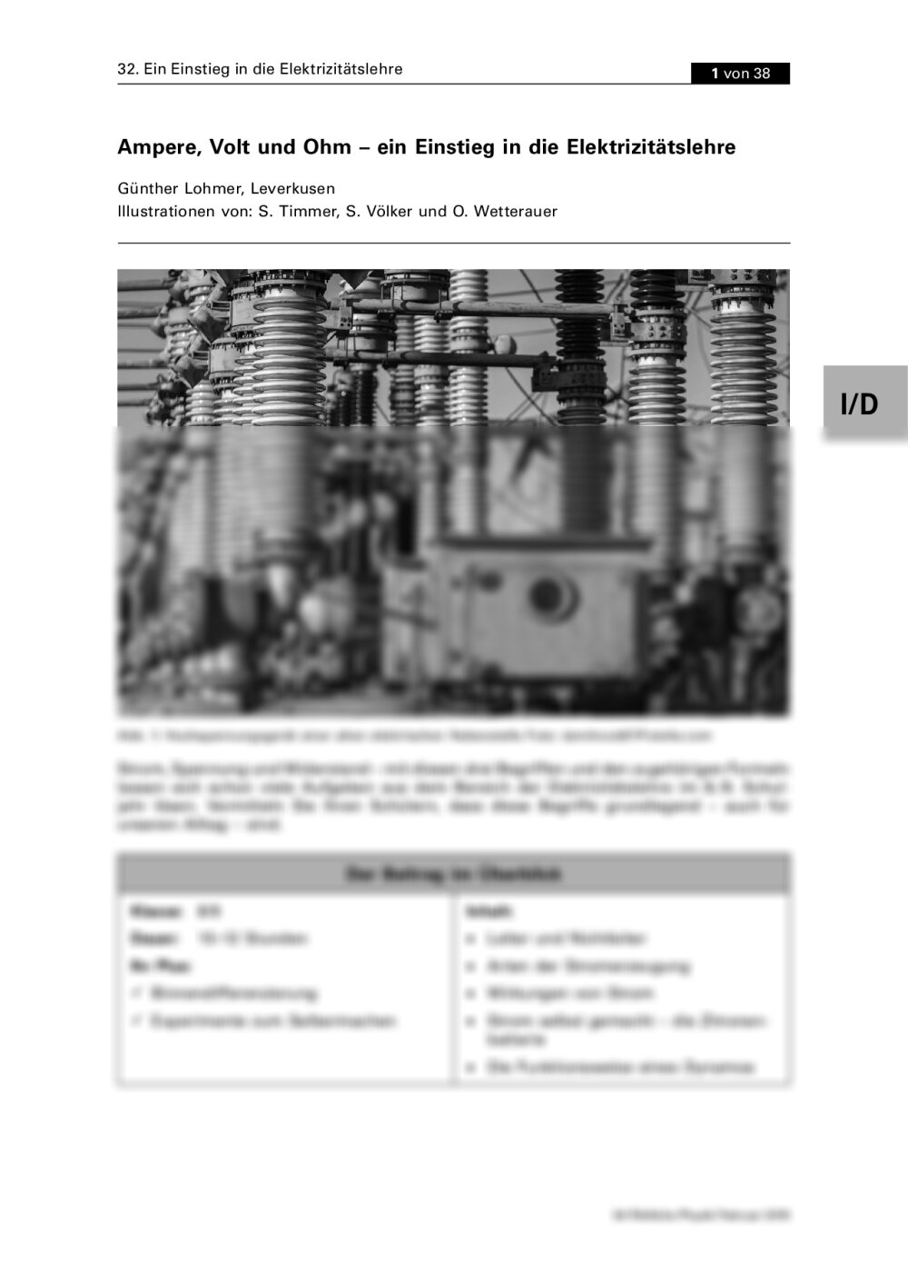 Ein Einstieg in die Elektrizitätslehre - Seite 1