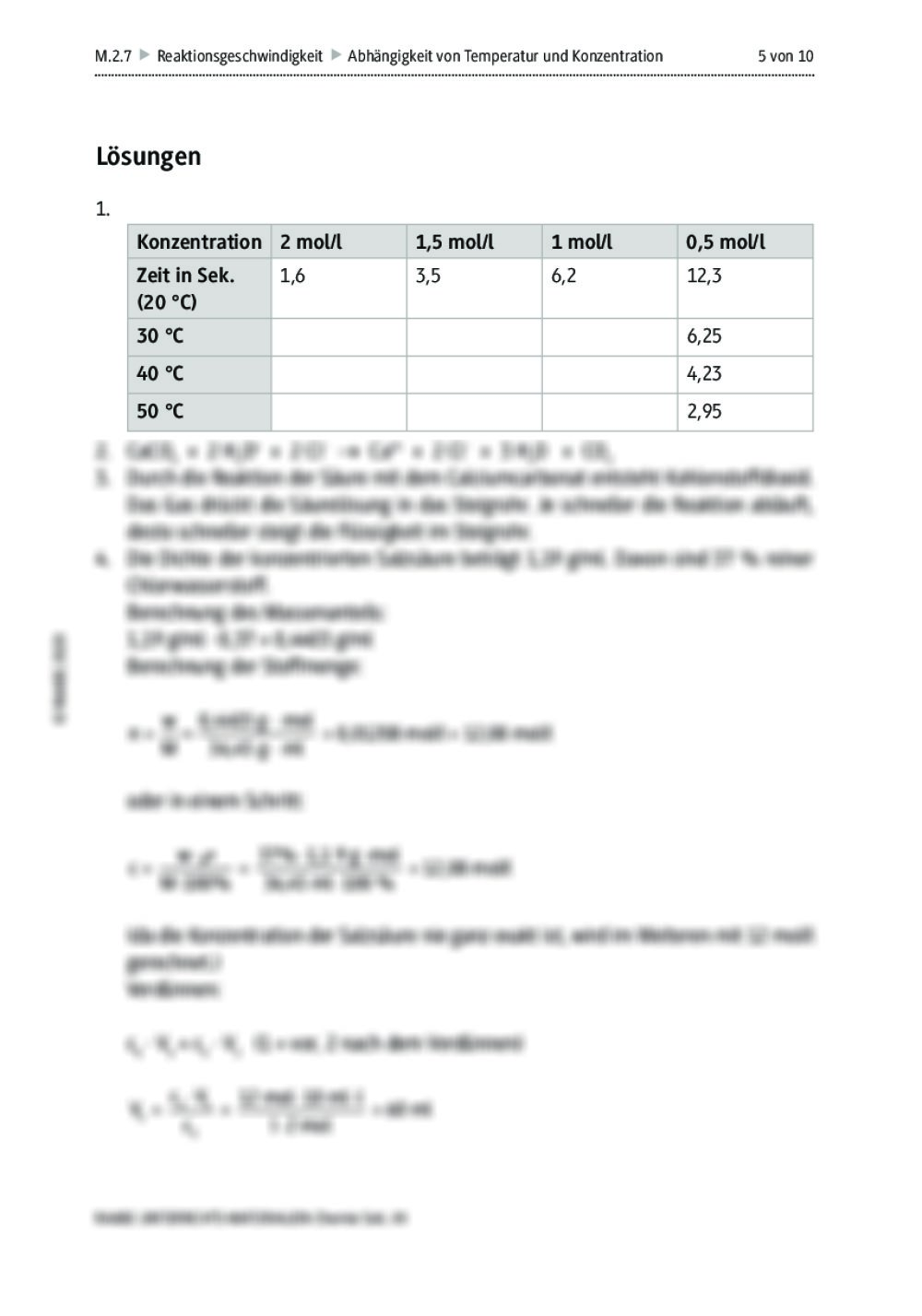 Reaktionsgeschwindigkeit | RAAbits Online