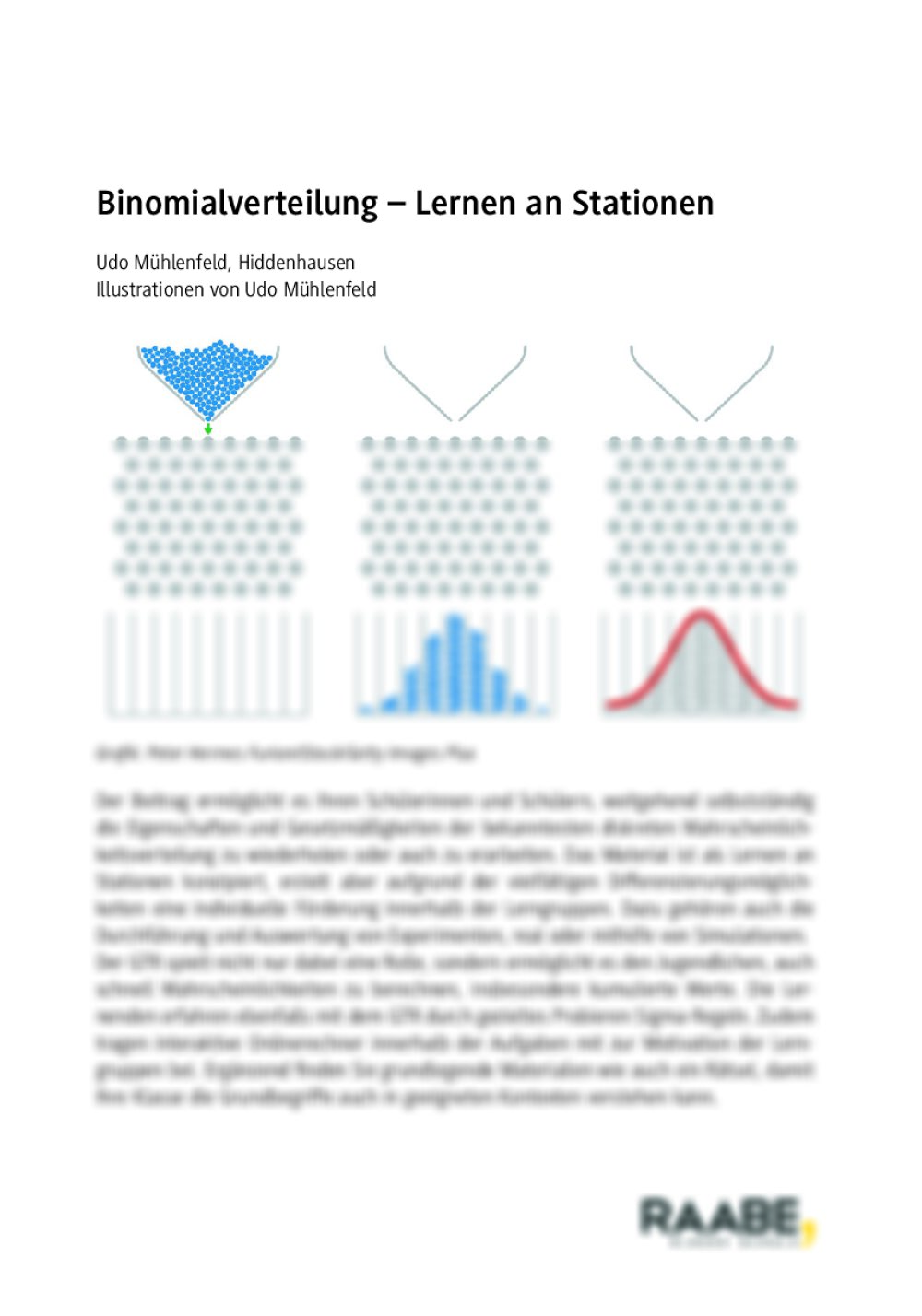 Binomialverteilung – Lernen an Stationen - Seite 1