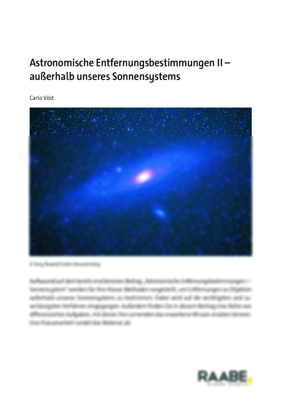 Astronomische Entfernungsbestimmungen II - Seite 1