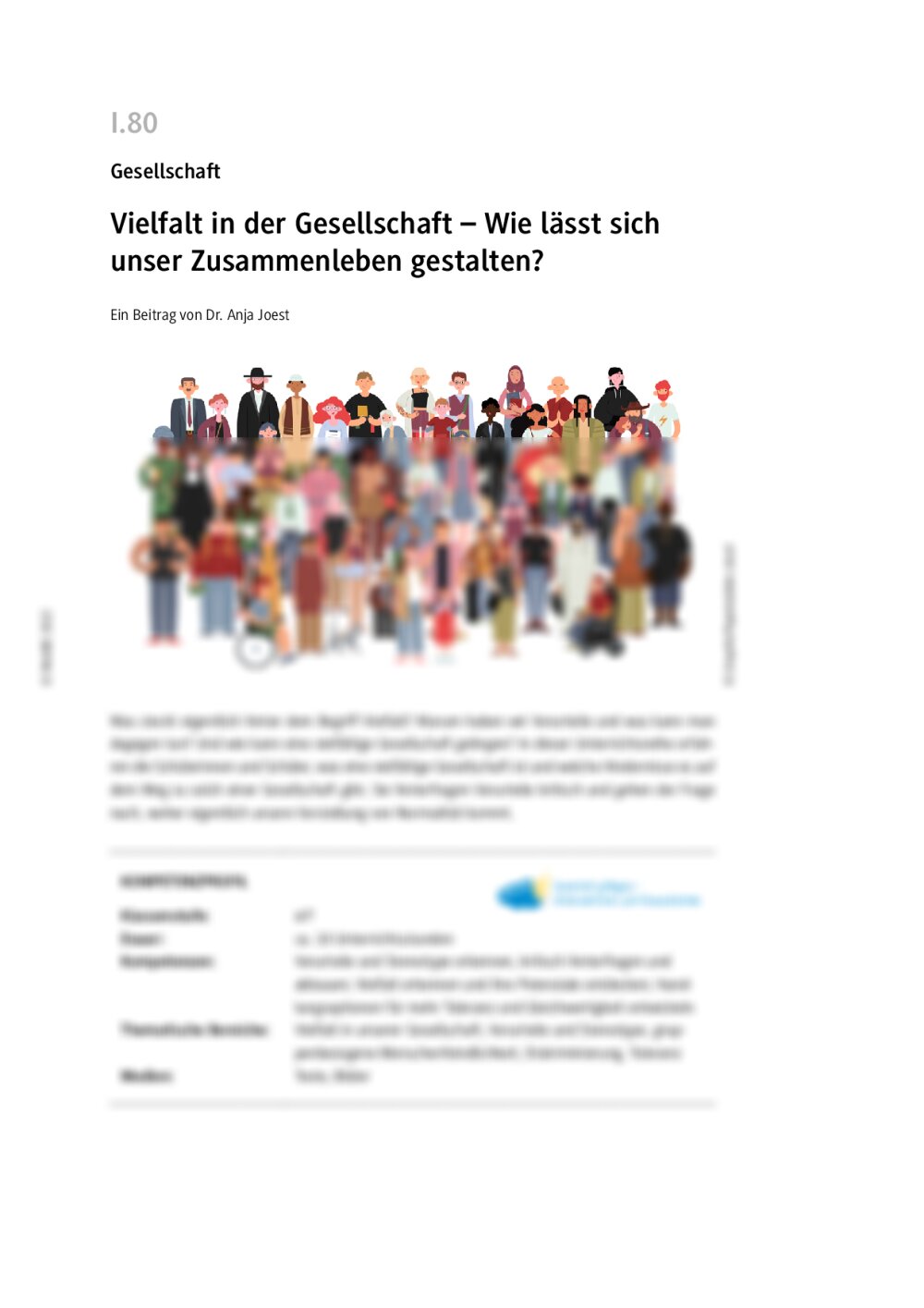 Vielfalt in der Gesellschaft - Seite 1