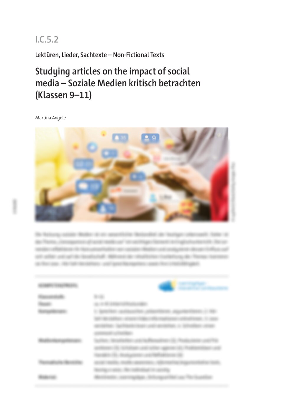 Studying articles on the impact of social media - Seite 1