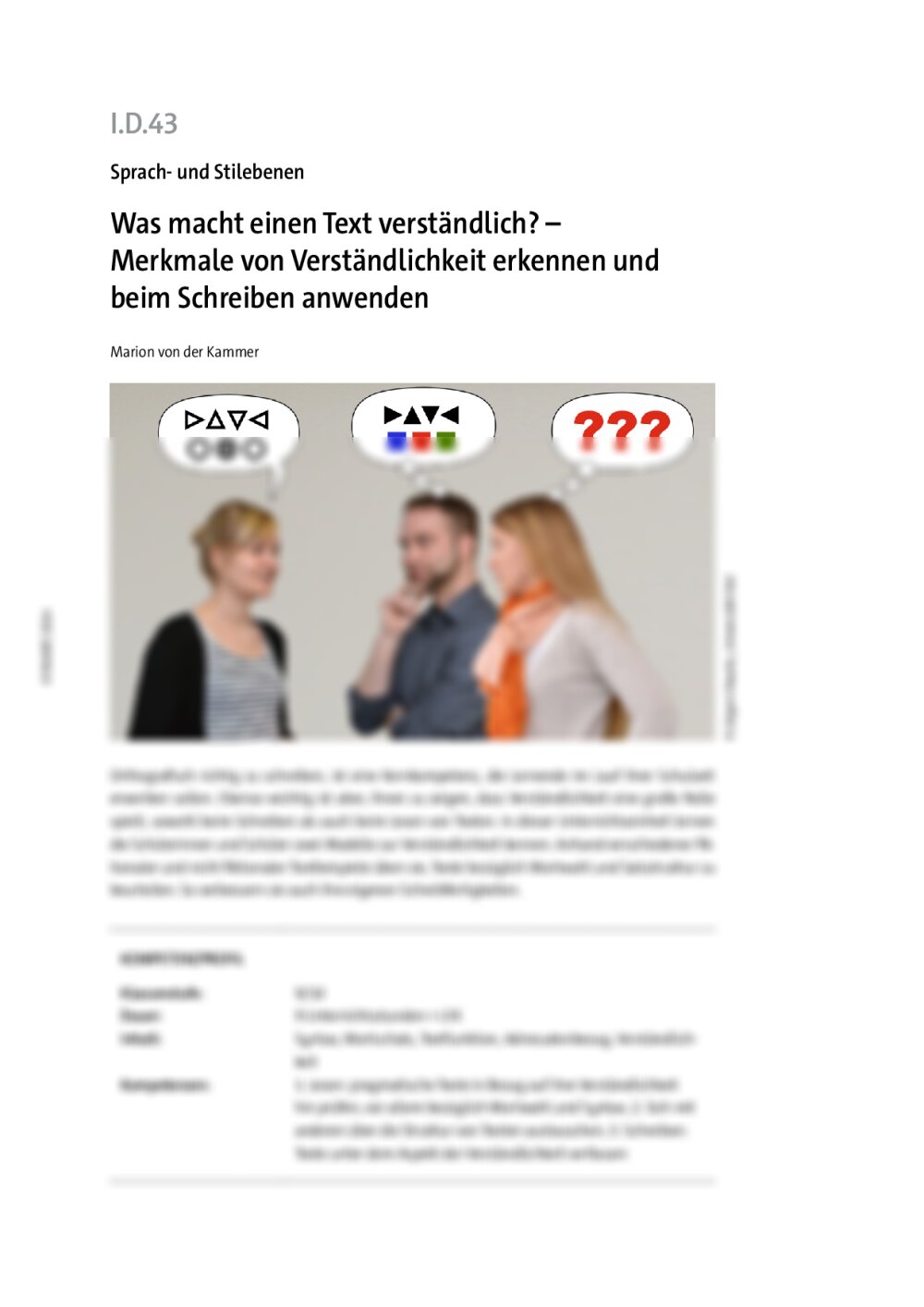 Was macht einen Text verständlich? - Seite 1