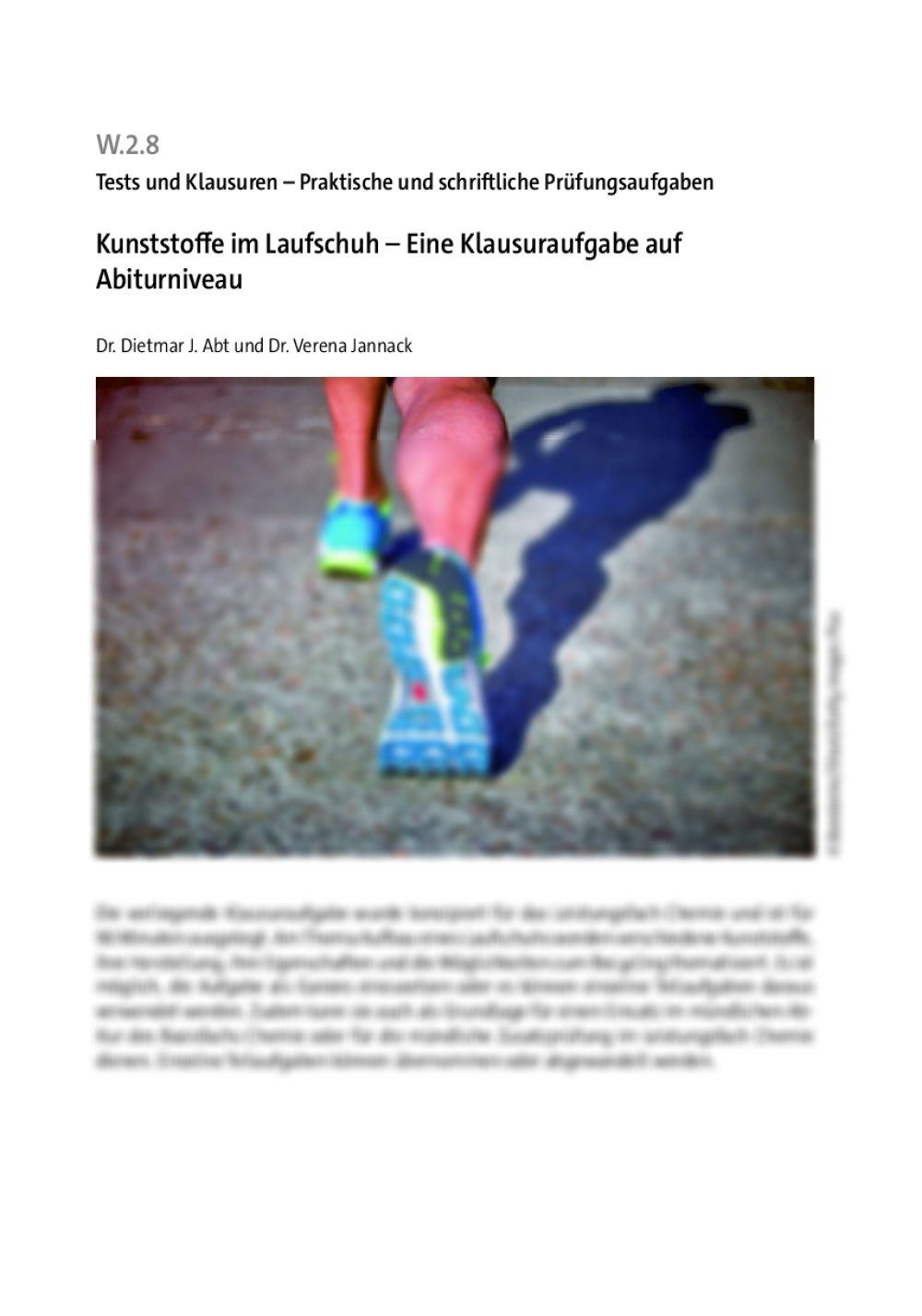 Kunststoffe im Laufschuh  - Seite 1