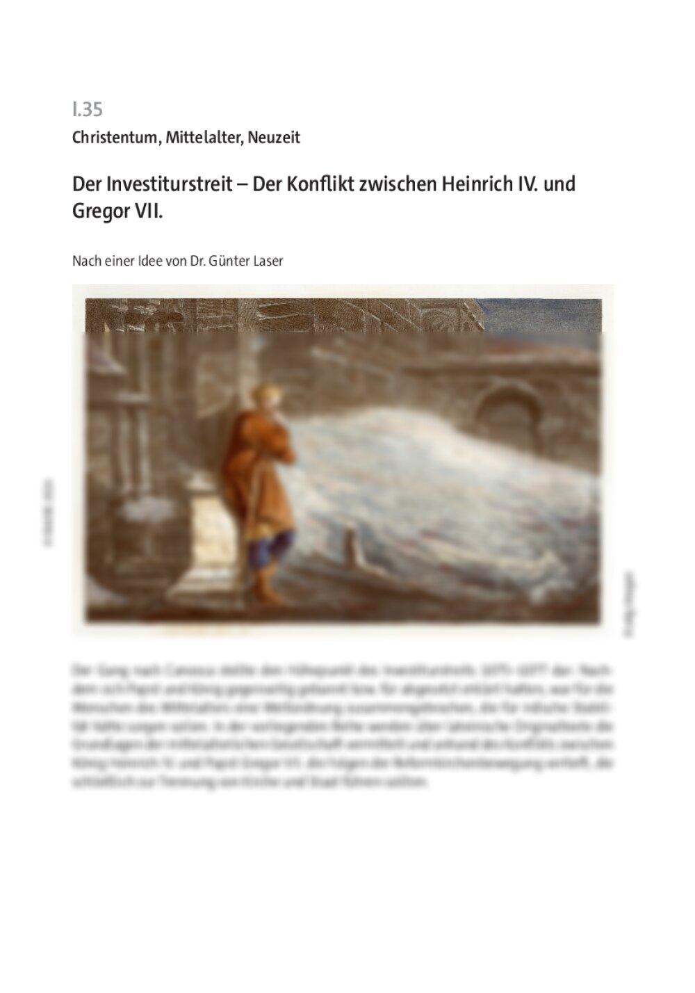 Der Investiturstreit  - Seite 1