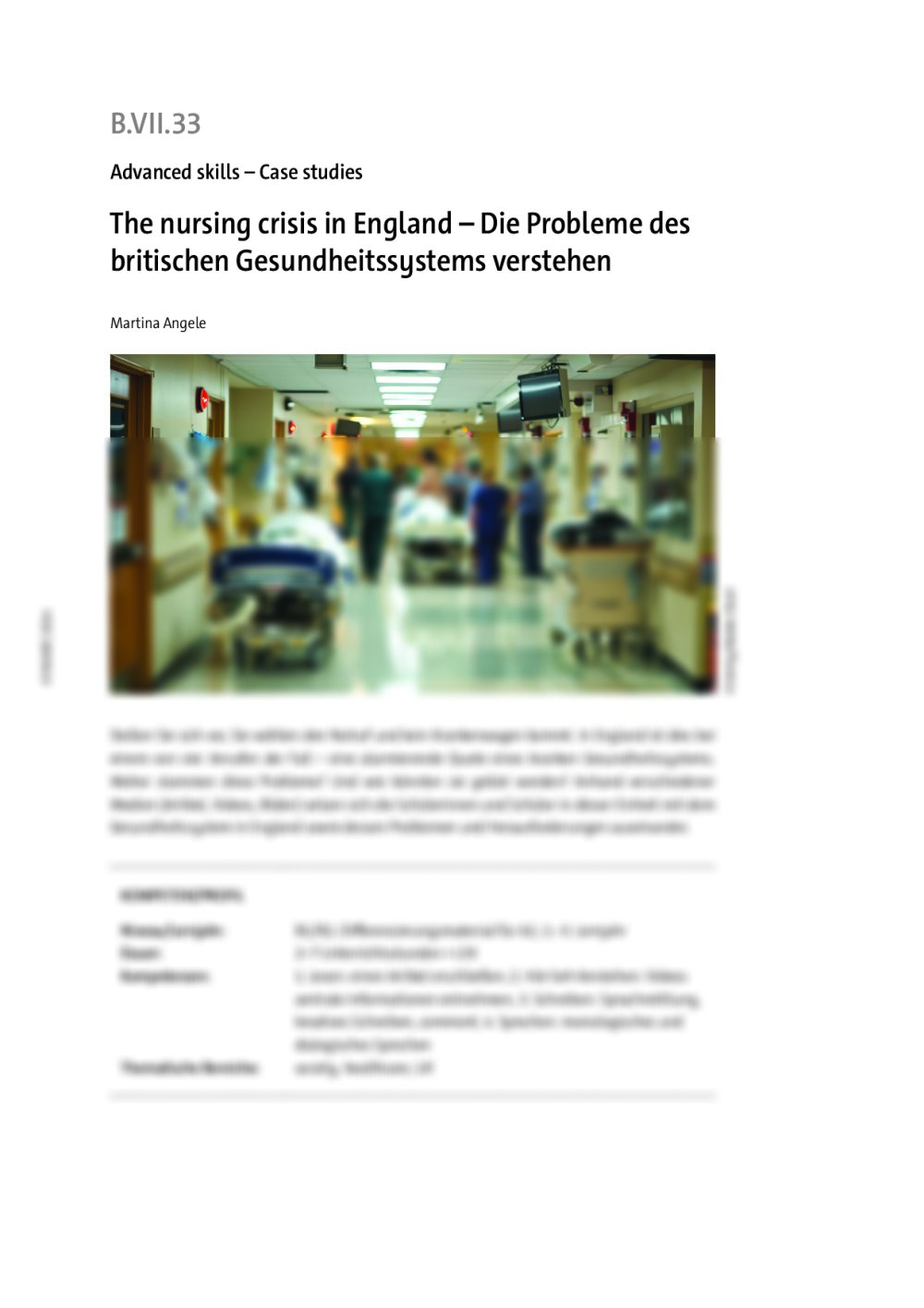 The nursing crisis in England  - Seite 1