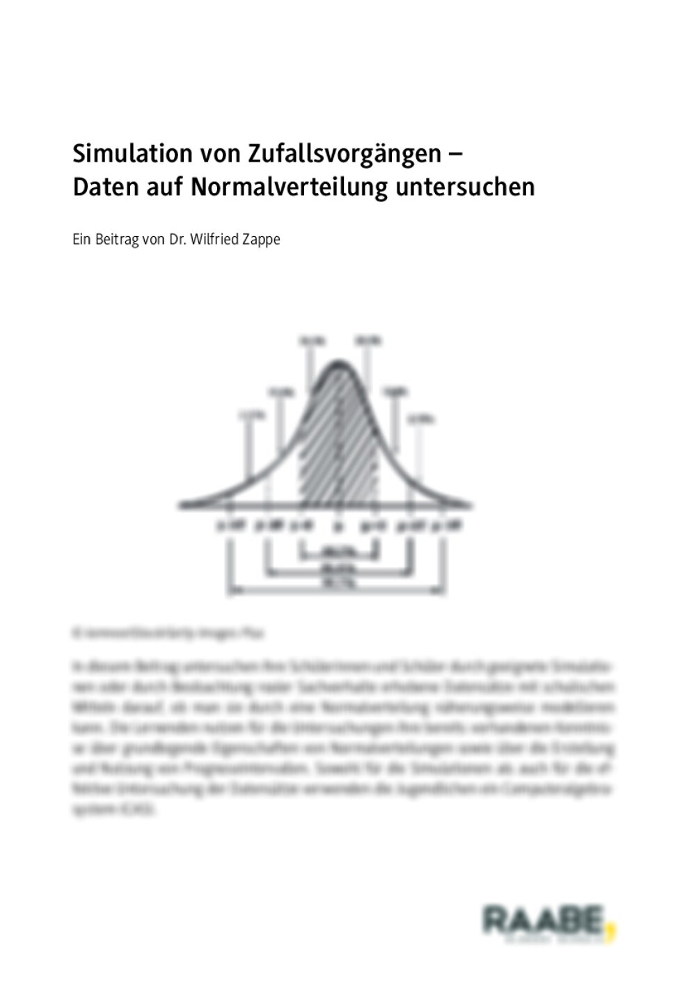 Simulation von Zufallsvorgängen - Seite 1