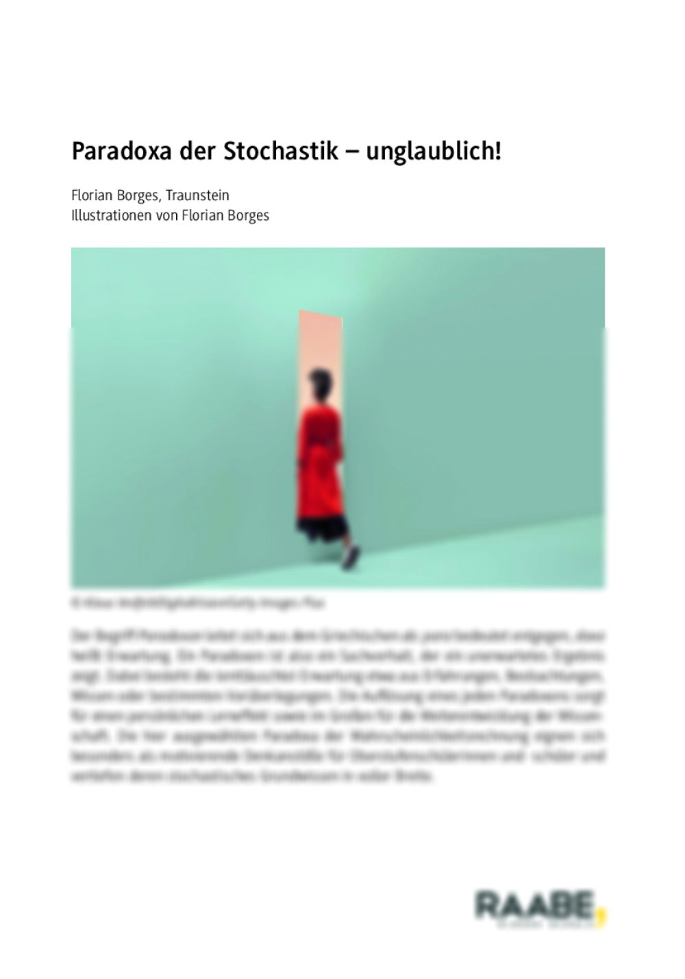 Paradoxa der Stochastik - unglaublich! - Seite 1