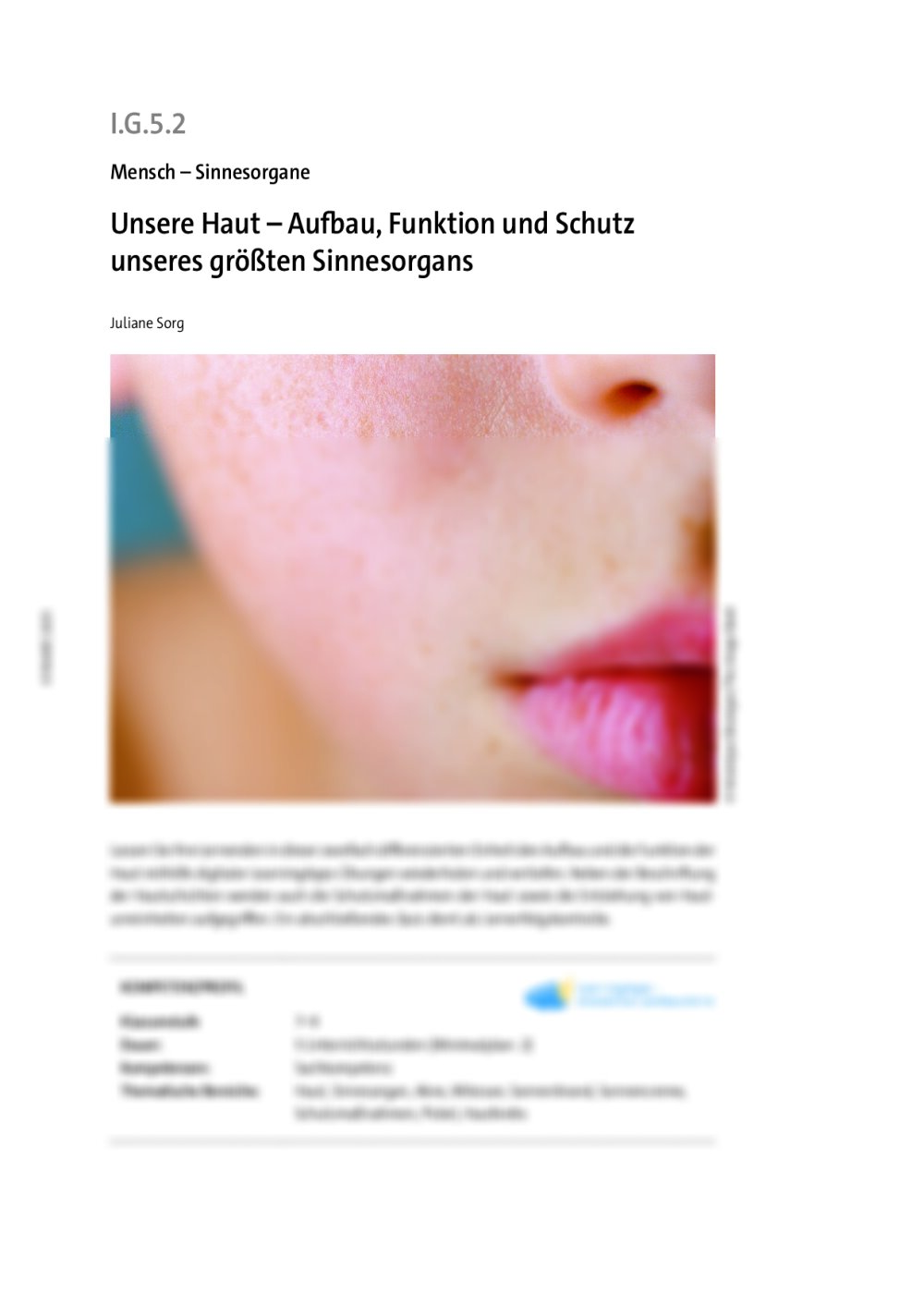 Unsere Haut  - Seite 1