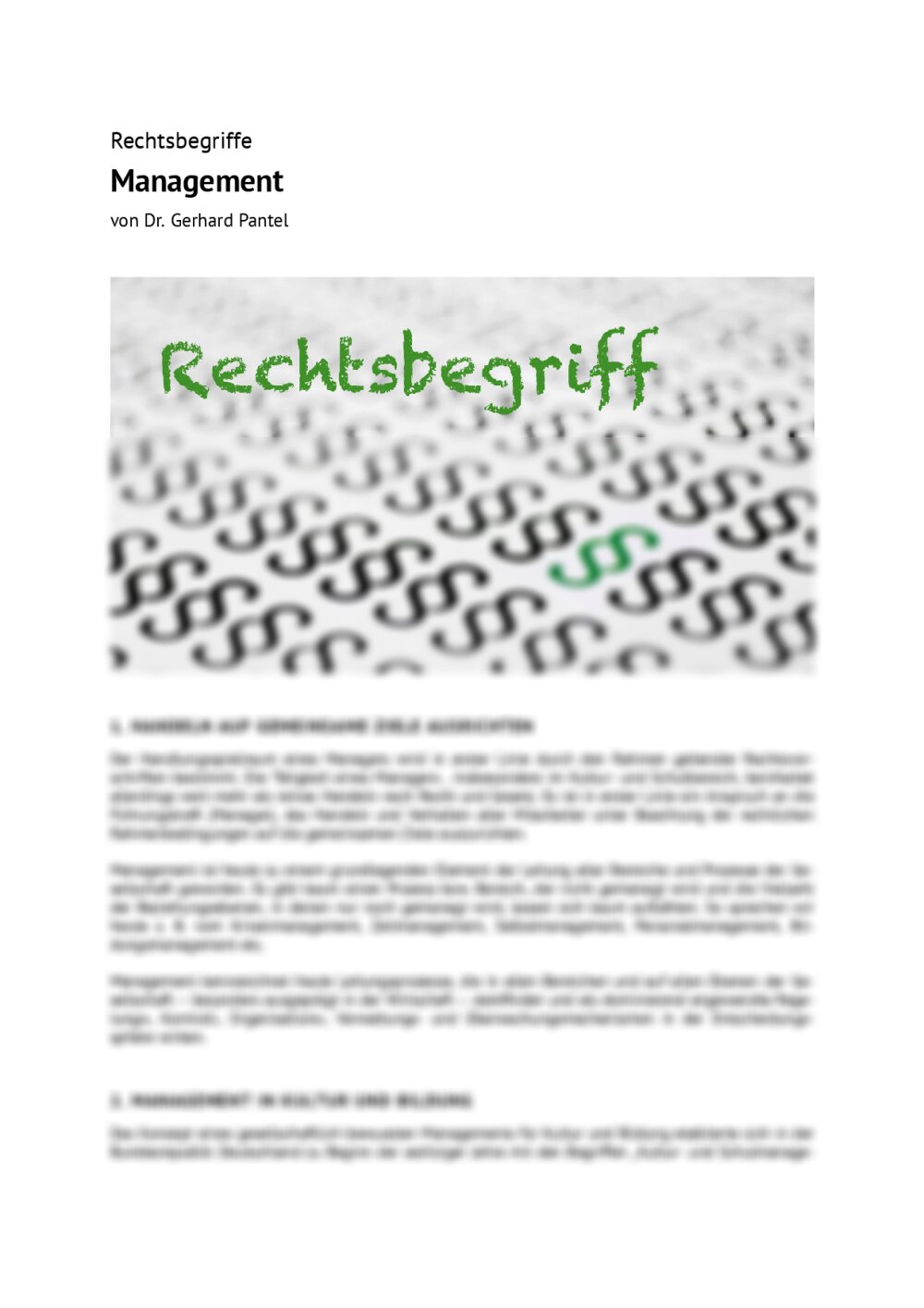 Rechtsbegriff: Management - Seite 1