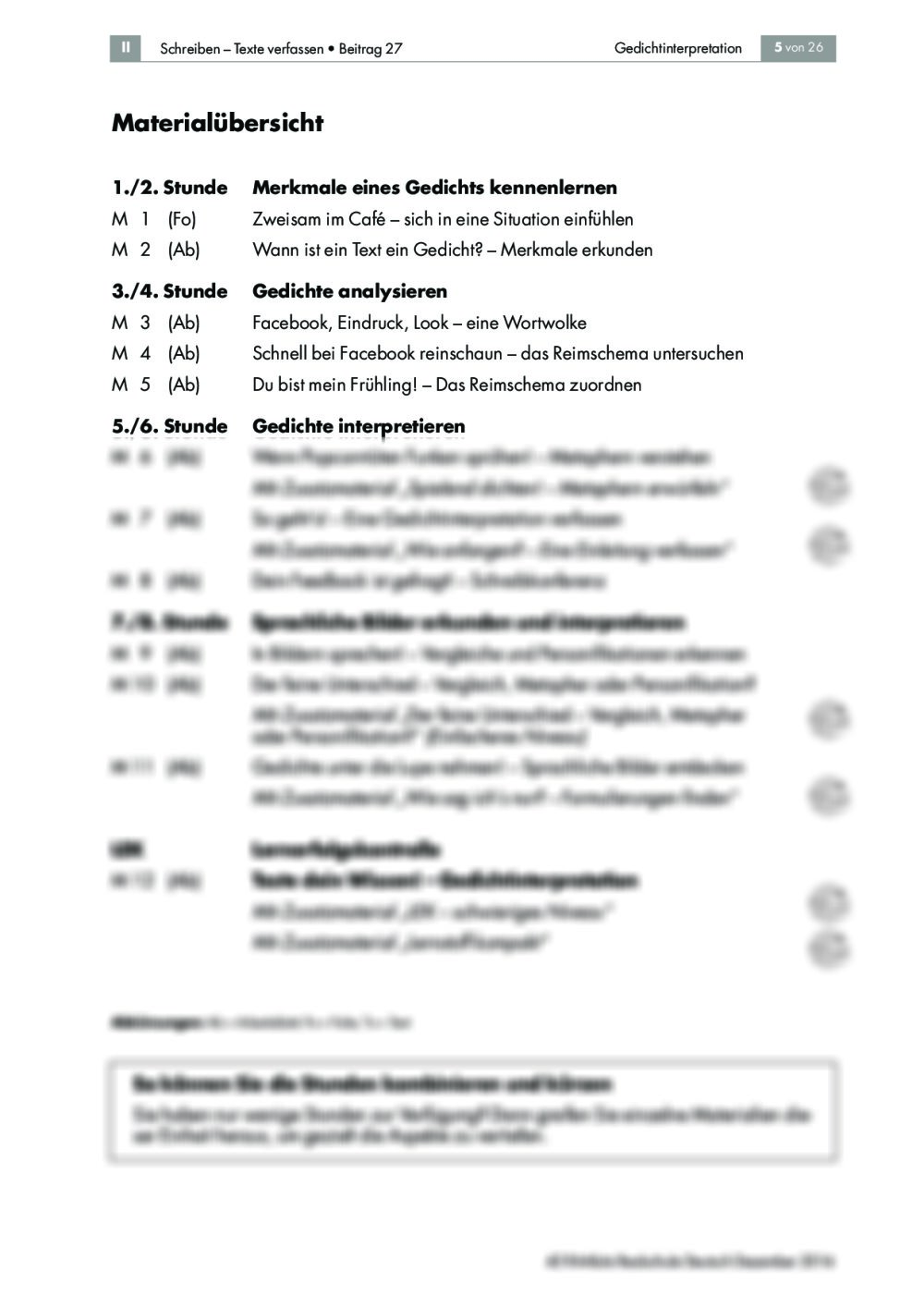 Schritt Für Schritt Zur Gedichtinterpretation In Klasse 7 Und 8 ...