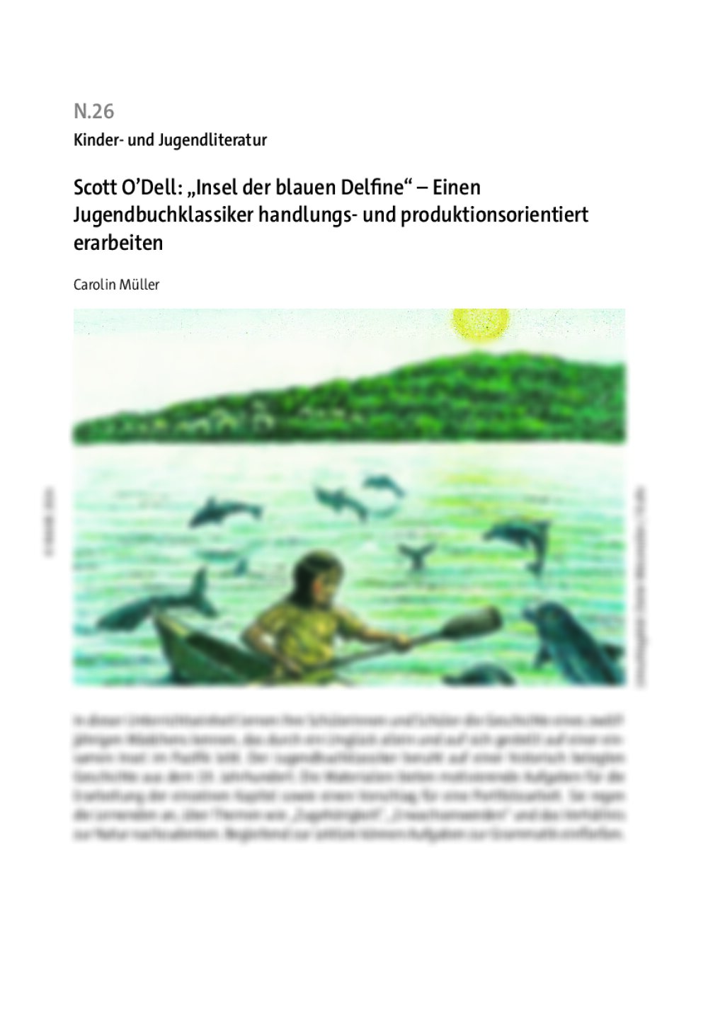 Scott O’Dell: „Insel der blauen Delfine“ - Seite 1