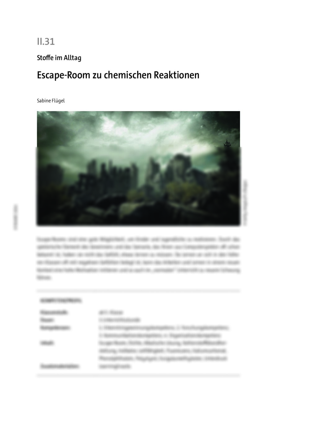 Escape-Room zu chemischen Reaktionen - Seite 1