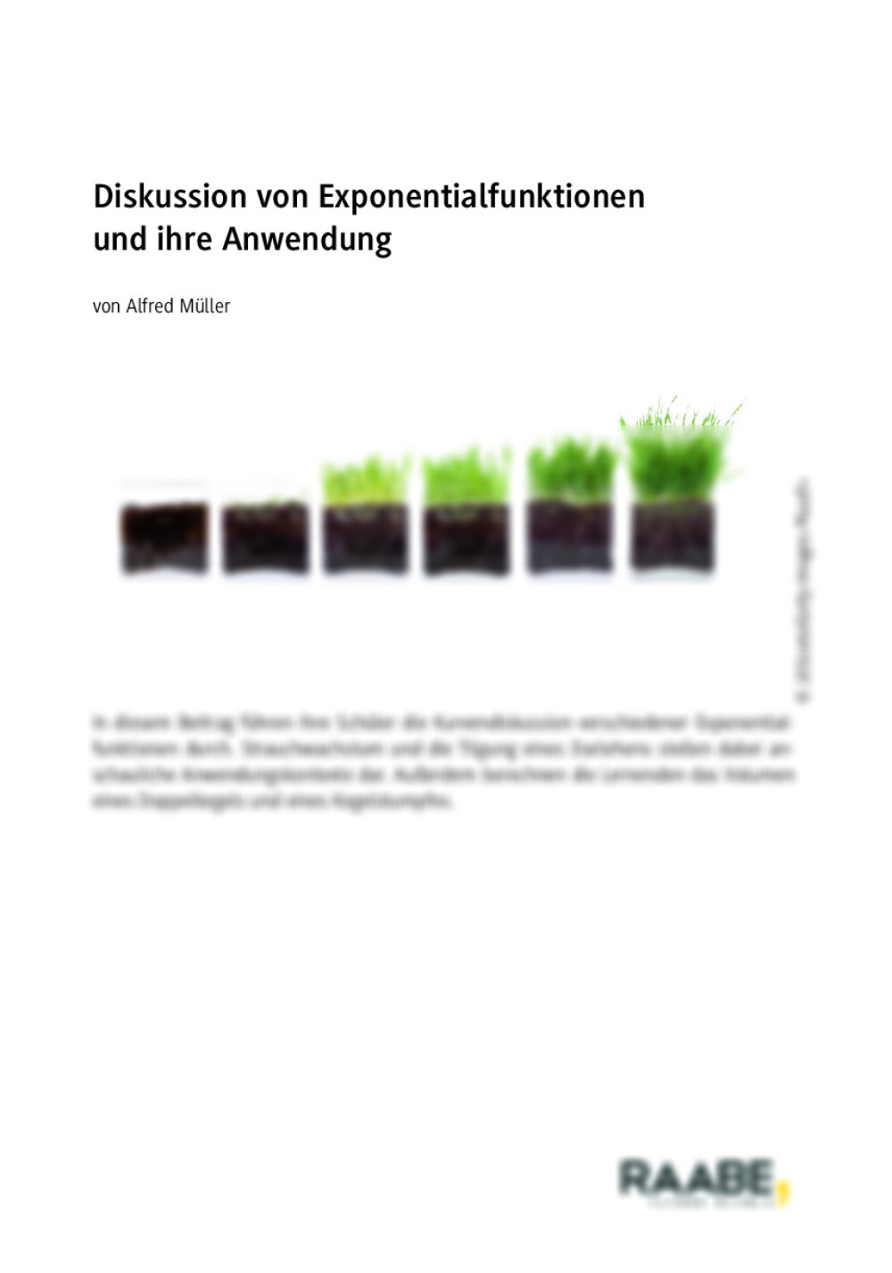 Diskussion von Exponentialfunktionen - Seite 1