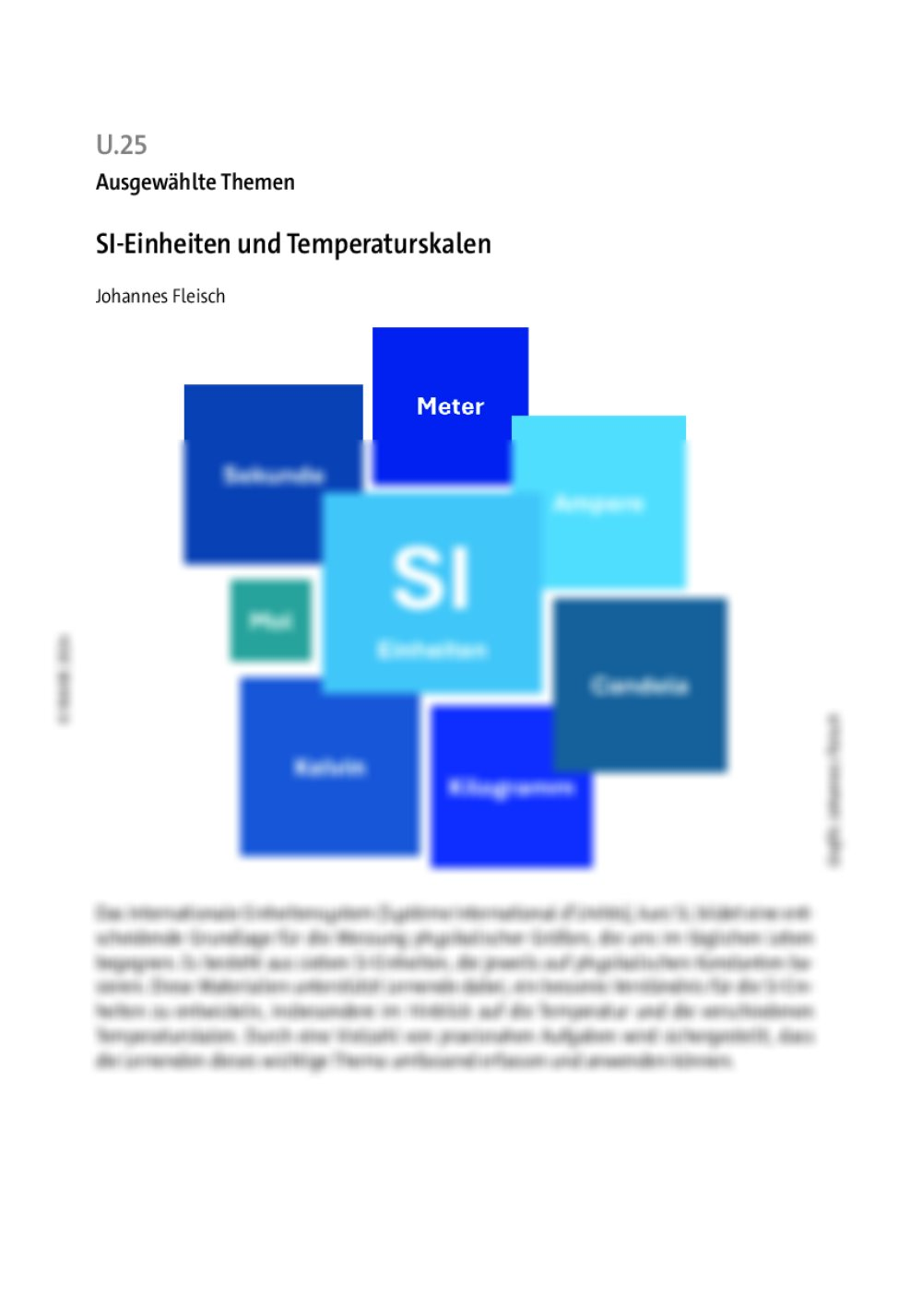 SI-Einheiten und Temperaturskalen - Seite 1