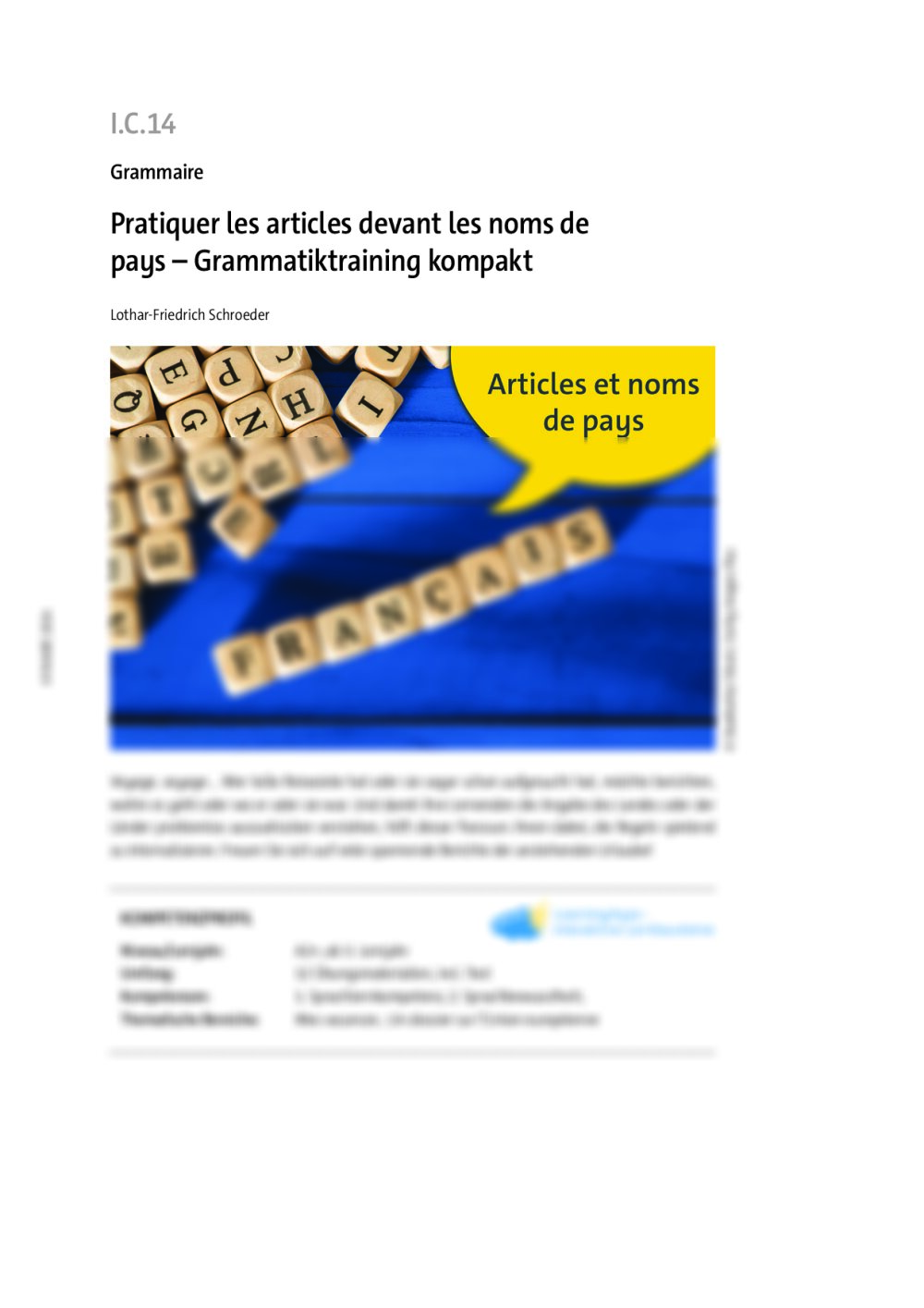 Pratiquer les articles devant les noms de pays - Seite 1